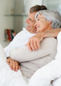 Two Elderly people smiling