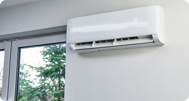 Wall-mounted ductless mini-split indoor unit